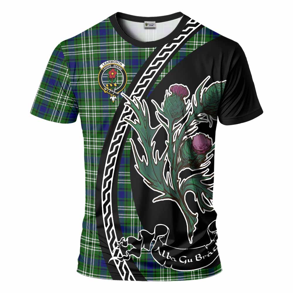 Learmonth Family Crest Tartan T-Shirt Alba Thistle Inspired - Tartan Vibes Clothing