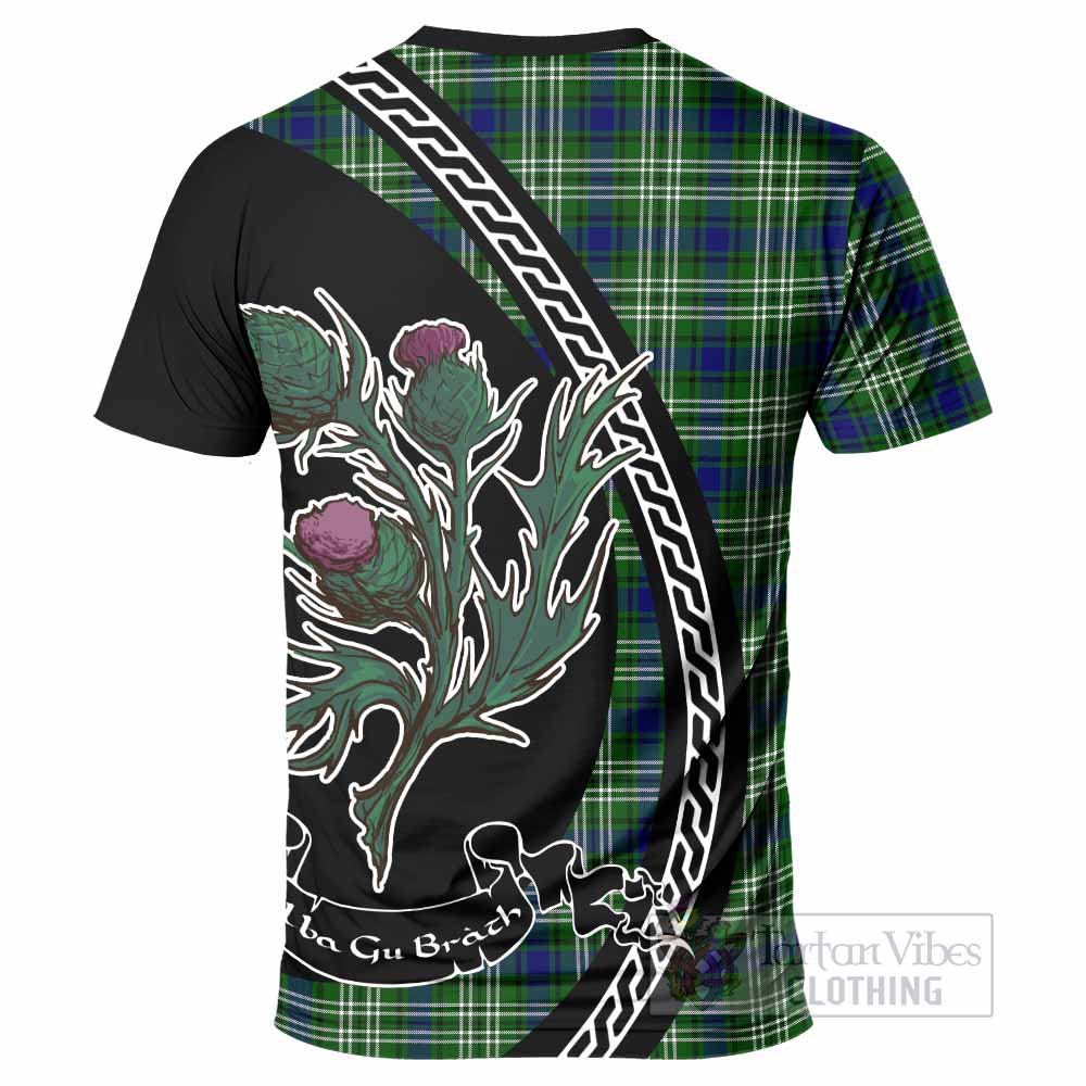 Learmonth Family Crest Tartan T-Shirt Alba Thistle Inspired - Tartan Vibes Clothing