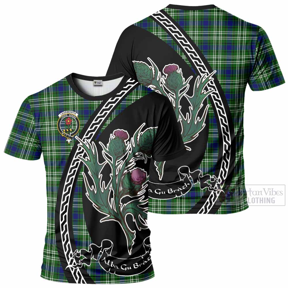 Learmonth Family Crest Tartan T-Shirt Alba Thistle Inspired - Tartan Vibes Clothing