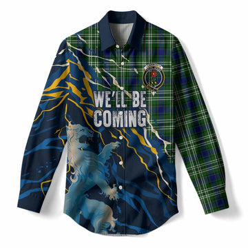 Learmonth Scotland Tartan Women Casual Shirt WC2026 Football - We'll Be Coming