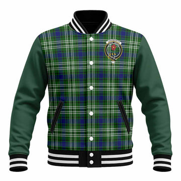 Learmonth Tartan Accent Baseball Jacket with Family Crest
