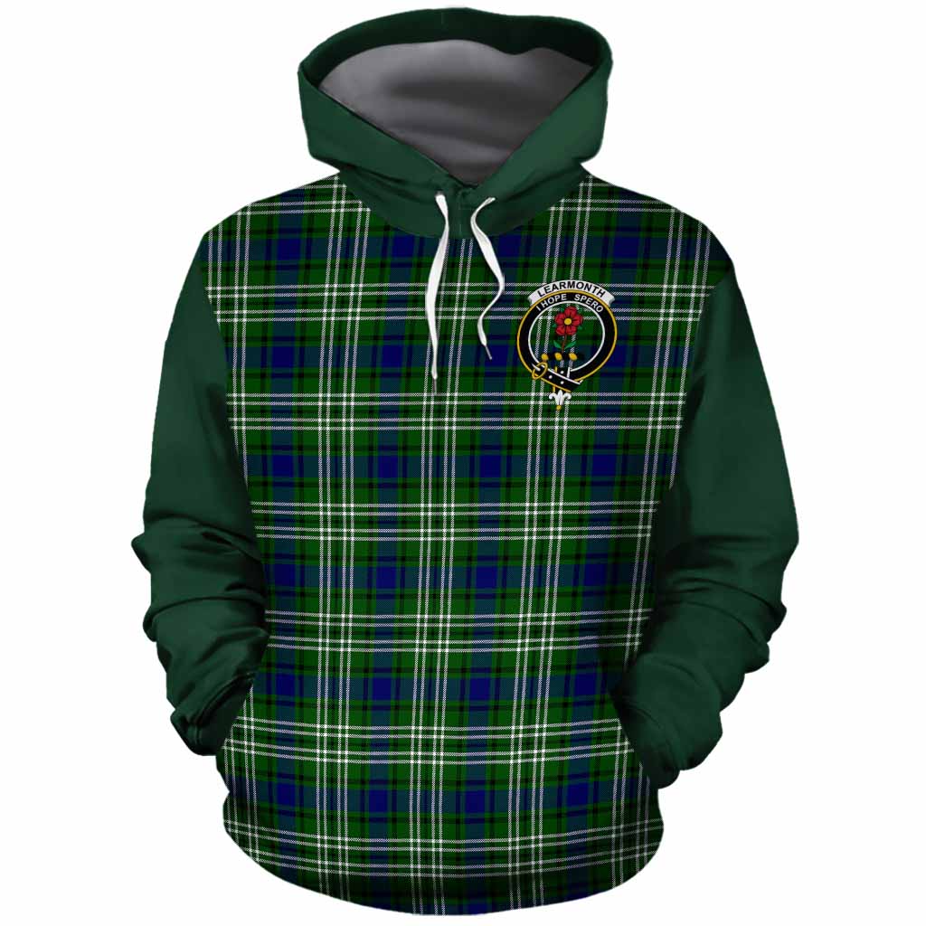 Learmonth Tartan Accent Cotton Hoodie with Family Crest