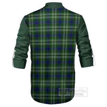 Learmonth Tartan Accent Ghillie Shirt with Family Crest