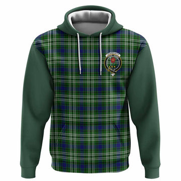 Learmonth Tartan Accent Hoodie with Family Crest