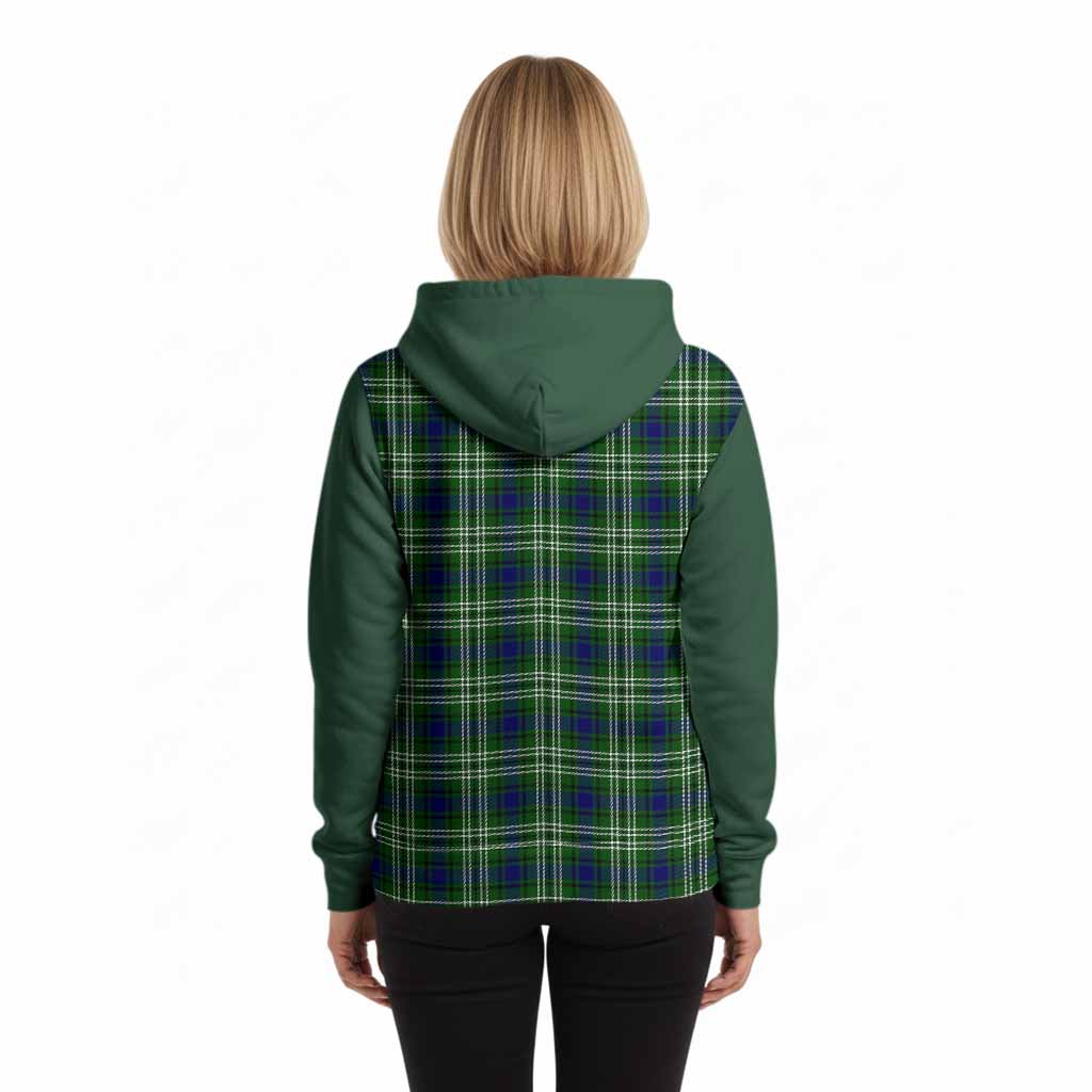 Learmonth Tartan Accent Hoodie with Family Crest