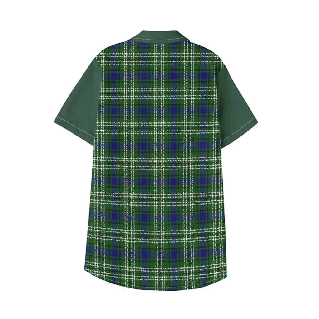 Learmonth Tartan Accent Kid Hawaiian Shirt with Family Crest