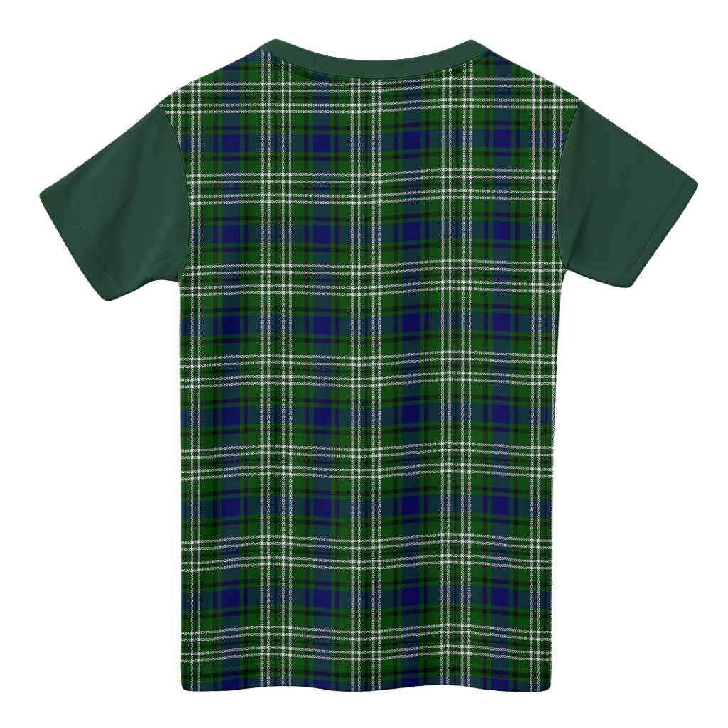 Learmonth Tartan Accent Kid T-shirt with Family Crest