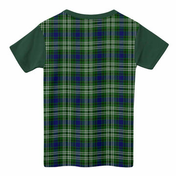 Learmonth Tartan Accent Kid T-shirt with Family Crest