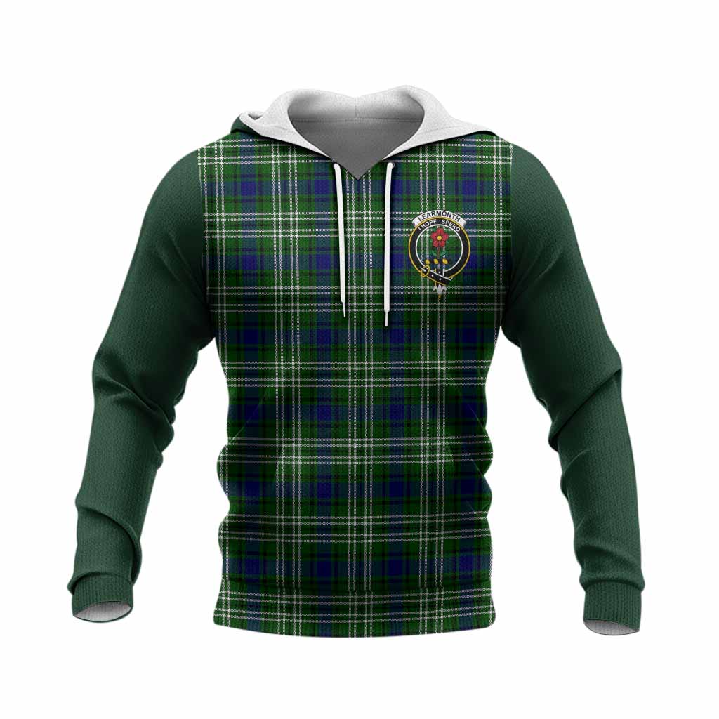 Learmonth Tartan Accent Knitted Hoodie with Family Crest