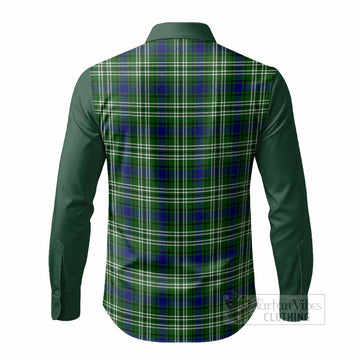 Learmonth Tartan Accent Long Sleeve Button Shirts with Family Crest