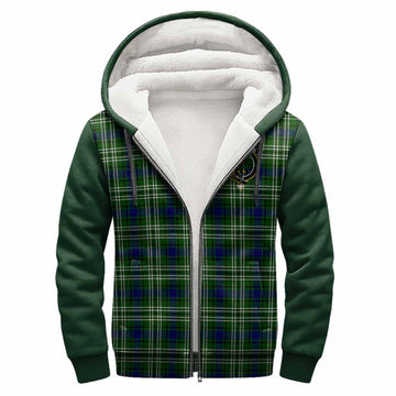 Learmonth Tartan Accent Sherpa Hoodie with Family Crest
