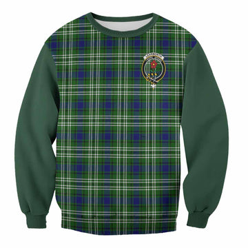 Learmonth Tartan Accent Sweatshirt with Family Crest