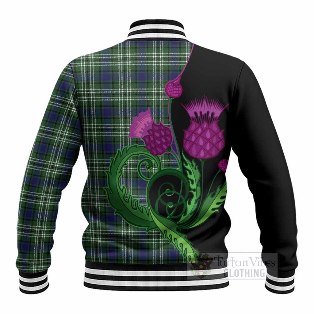 Learmonth Tartan Baseball Jacket Traditional Scottish Thistle