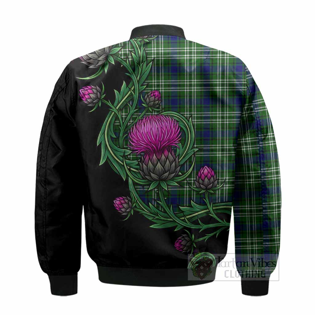 Learmonth Tartan Bomber Jacket Resilient Scottish Thistle - Tartan Vibes Clothing