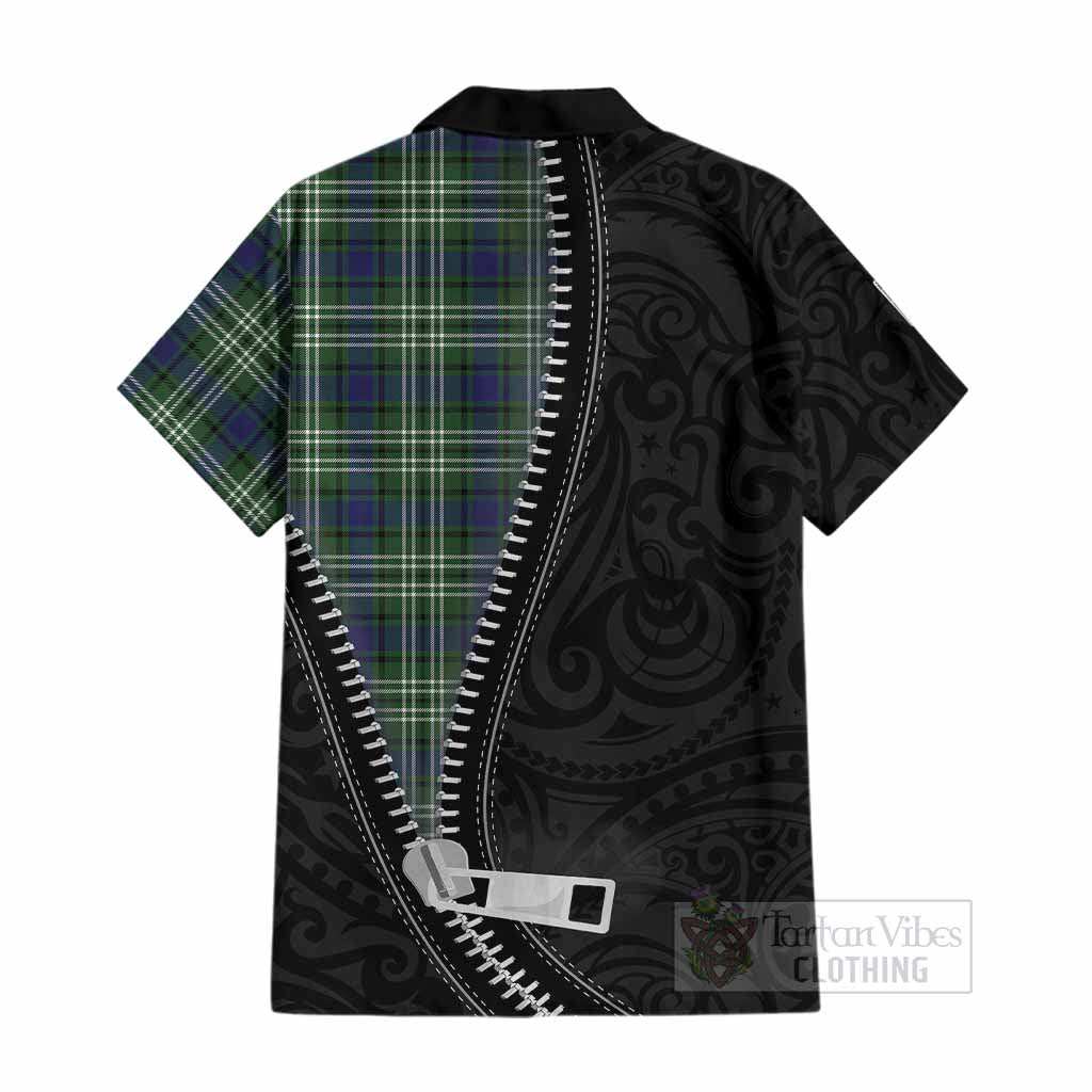 Learmonth Tartan Cotton Hawaiian Shirt New Zealand Pattern Unique Zipper Stylized
