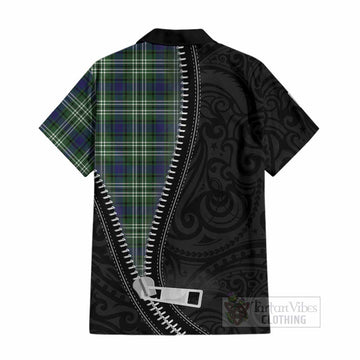Learmonth Tartan Cotton Hawaiian Shirt New Zealand Pattern Unique Zipper Stylized