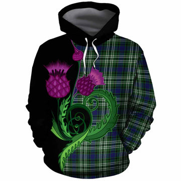 Learmonth Tartan Cotton Hoodie Traditional Scottish Thistle