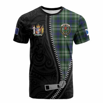Learmonth Tartan Cotton T-shirt New Zealand Pattern Unique Zipper Stylized