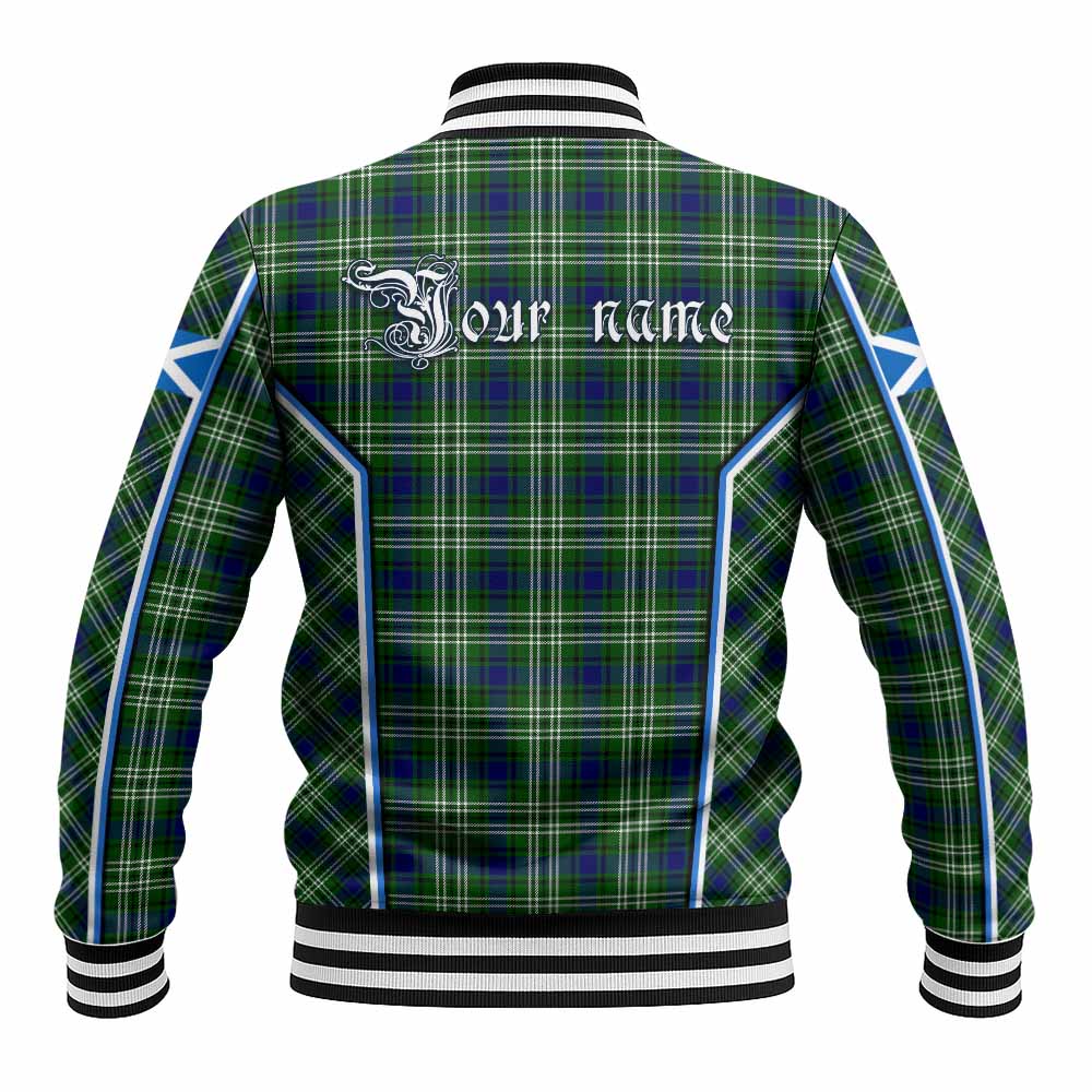 Learmonth Tartan Crest Baseball Jacket Scotland Coat of Arm Flag Style - Tartan Vibes Clothing