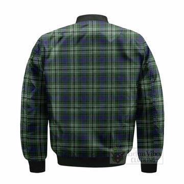 Learmonth Tartan Crest Bomber Jacket Ferocious Lion Style