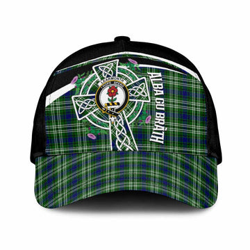 Learmonth Tartan Crest Classic Cap Scottish Thistle Celtic Cross Alba Gu Brath