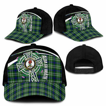 Learmonth Tartan Crest Classic Cap Scottish Thistle Celtic Cross Alba Gu Brath