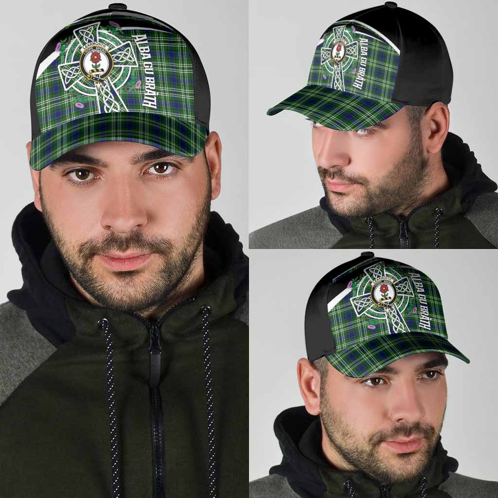 Learmonth Tartan Crest Classic Cap Scottish Thistle Celtic Cross Alba Gu Brath