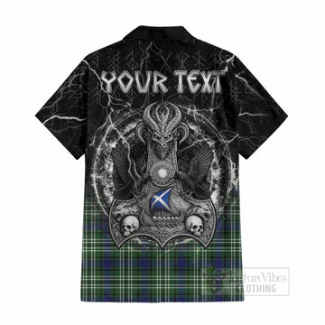 Learmonth Tartan Crest Cotton Hawaiian Shirt Celtic Odin's Raven Legacy