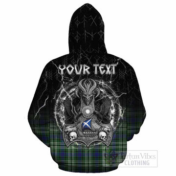 Learmonth Tartan Crest Cotton Hoodie Celtic Odin's Raven Legacy