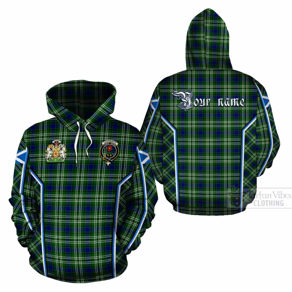 Learmonth Tartan Crest Cotton Hoodie Scotland Coat of Arm Flag Style - Tartan Vibes Clothing