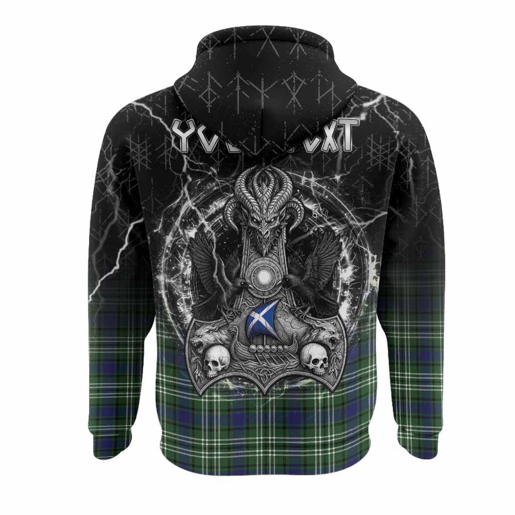 Learmonth Tartan Crest Hoodie Celtic Odin's Raven Legacy