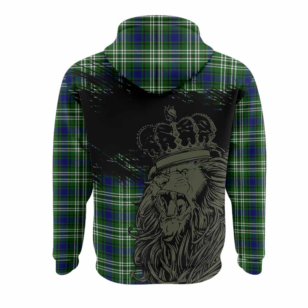 Learmonth Tartan Crest Hoodie Crowned Lion Heritage Style