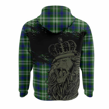 Learmonth Tartan Crest Hoodie Crowned Lion Heritage Style