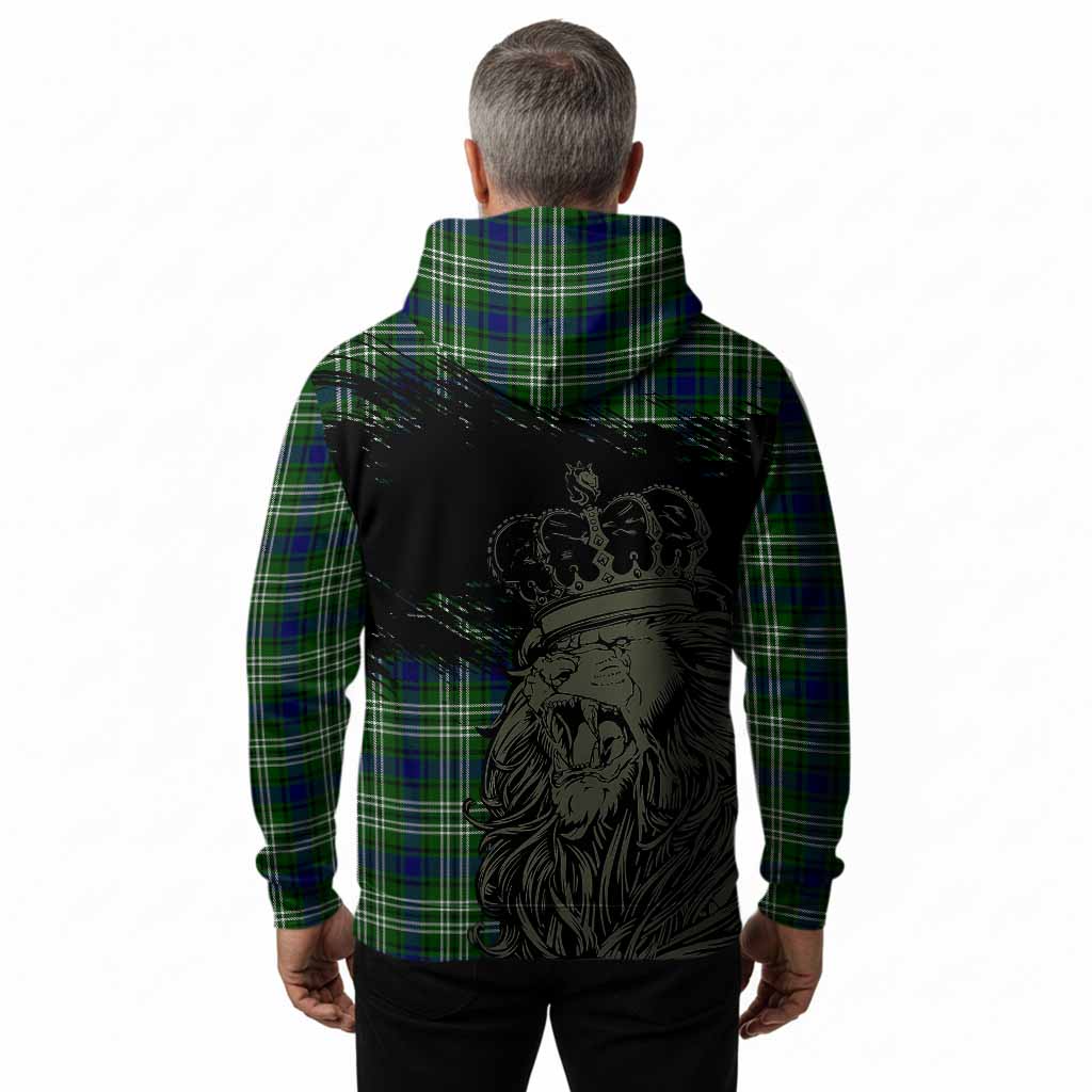 Learmonth Tartan Crest Hoodie Crowned Lion Heritage Style