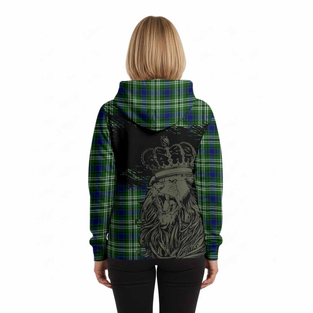 Learmonth Tartan Crest Hoodie Crowned Lion Heritage Style