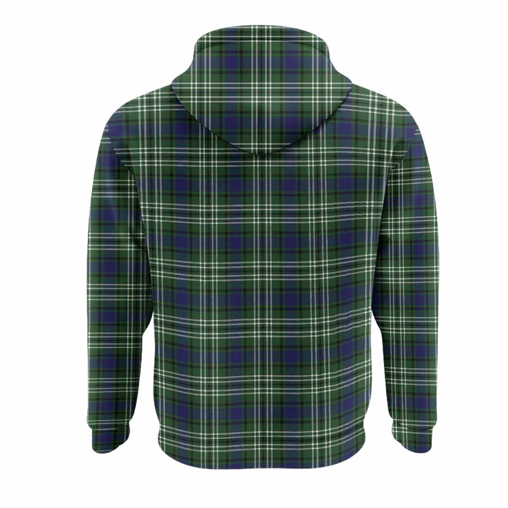 Learmonth Tartan Crest Hoodie Ferocious Lion Style