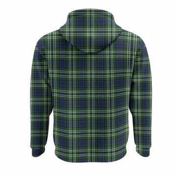 Learmonth Tartan Crest Hoodie Ferocious Lion Style