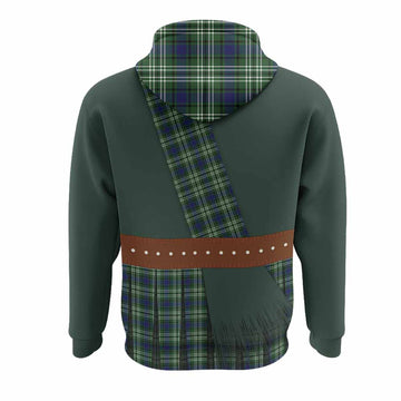 Learmonth Tartan Crest Hoodie Kilt Costume Style