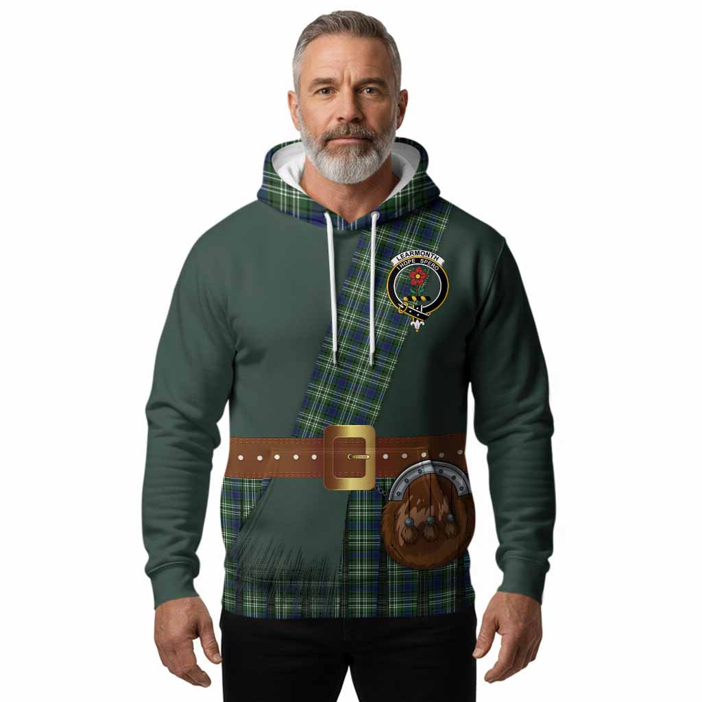 Learmonth Tartan Crest Hoodie Kilt Costume Style