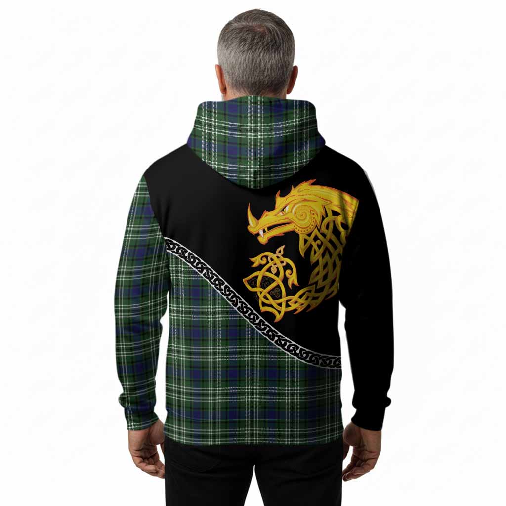 Learmonth Tartan Crest Hoodie Legendary Dragon Knot Half Style