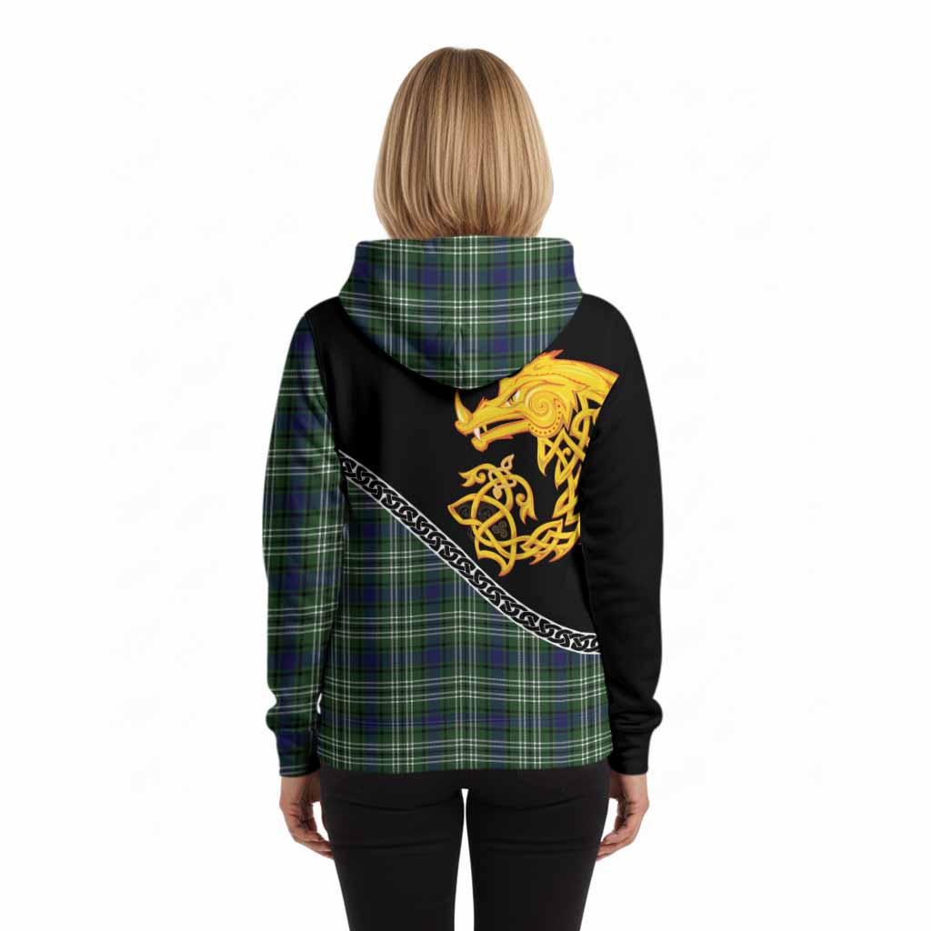 Learmonth Tartan Crest Hoodie Legendary Dragon Knot Half Style