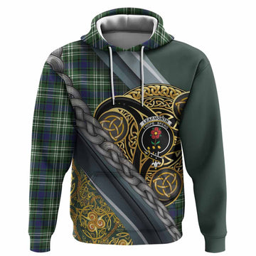 Learmonth Tartan Crest Hoodie Scottish Triskele Celtic
