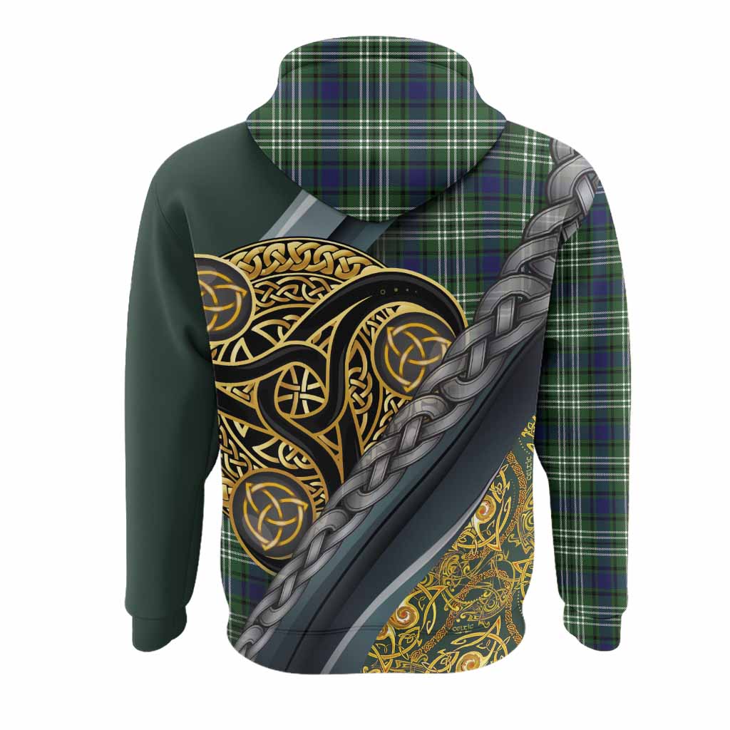 Learmonth Tartan Crest Hoodie Scottish Triskele Celtic