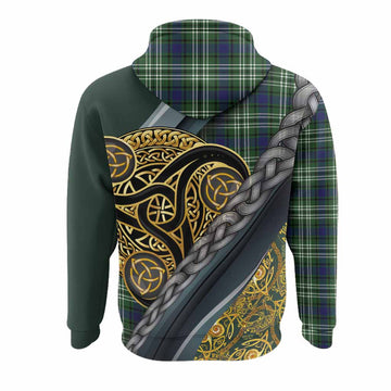 Learmonth Tartan Crest Hoodie Scottish Triskele Celtic