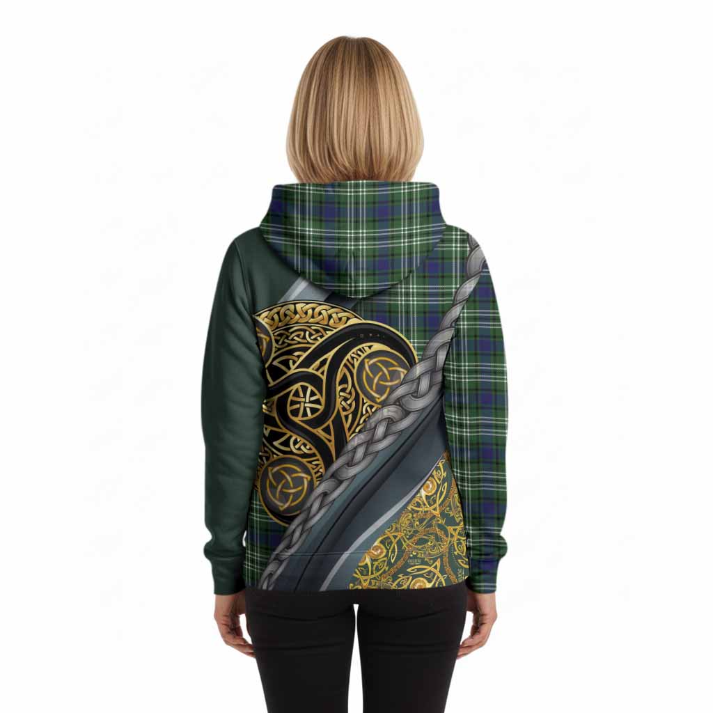 Learmonth Tartan Crest Hoodie Scottish Triskele Celtic