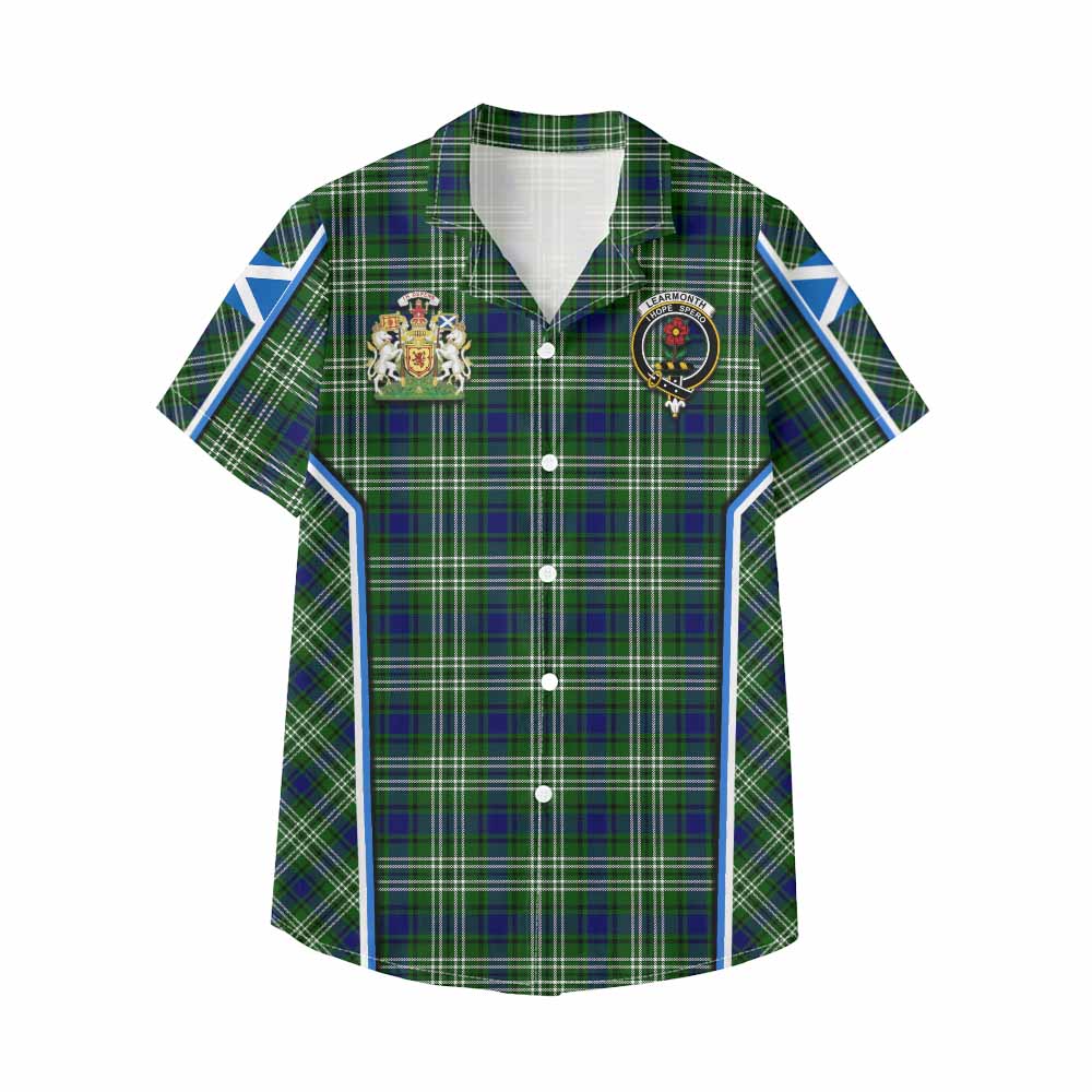 Learmonth Tartan Crest Kid Hawaiian Shirt Scotland Coat of Arm Flag Style - Tartan Vibes Clothing