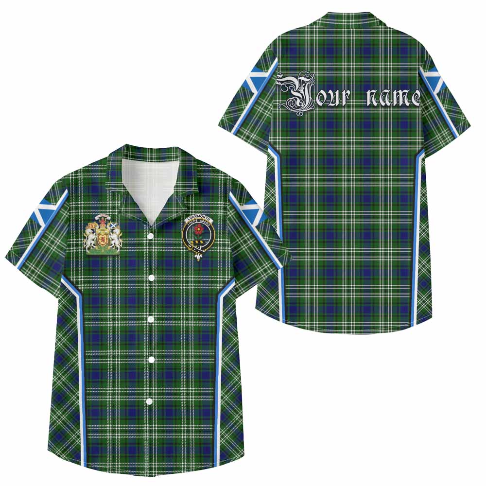 Learmonth Tartan Crest Kid Hawaiian Shirt Scotland Coat of Arm Flag Style - Tartan Vibes Clothing