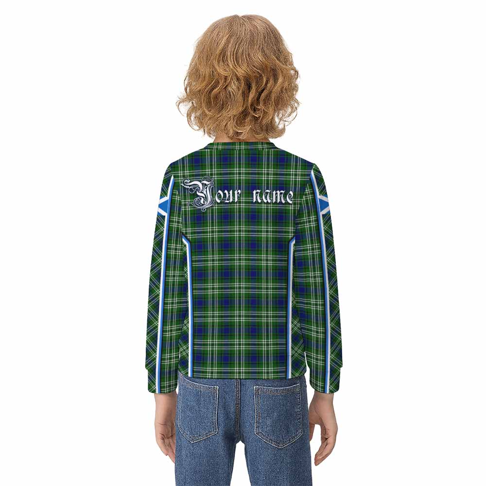Learmonth Tartan Crest Kid Knitted Sweatshirt Scotland Coat of Arm Flag Style - Tartan Vibes Clothing
