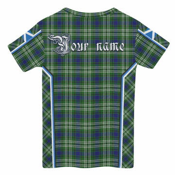 Learmonth Tartan Crest Kid T-shirt Scotland Coat of Arm Flag Style