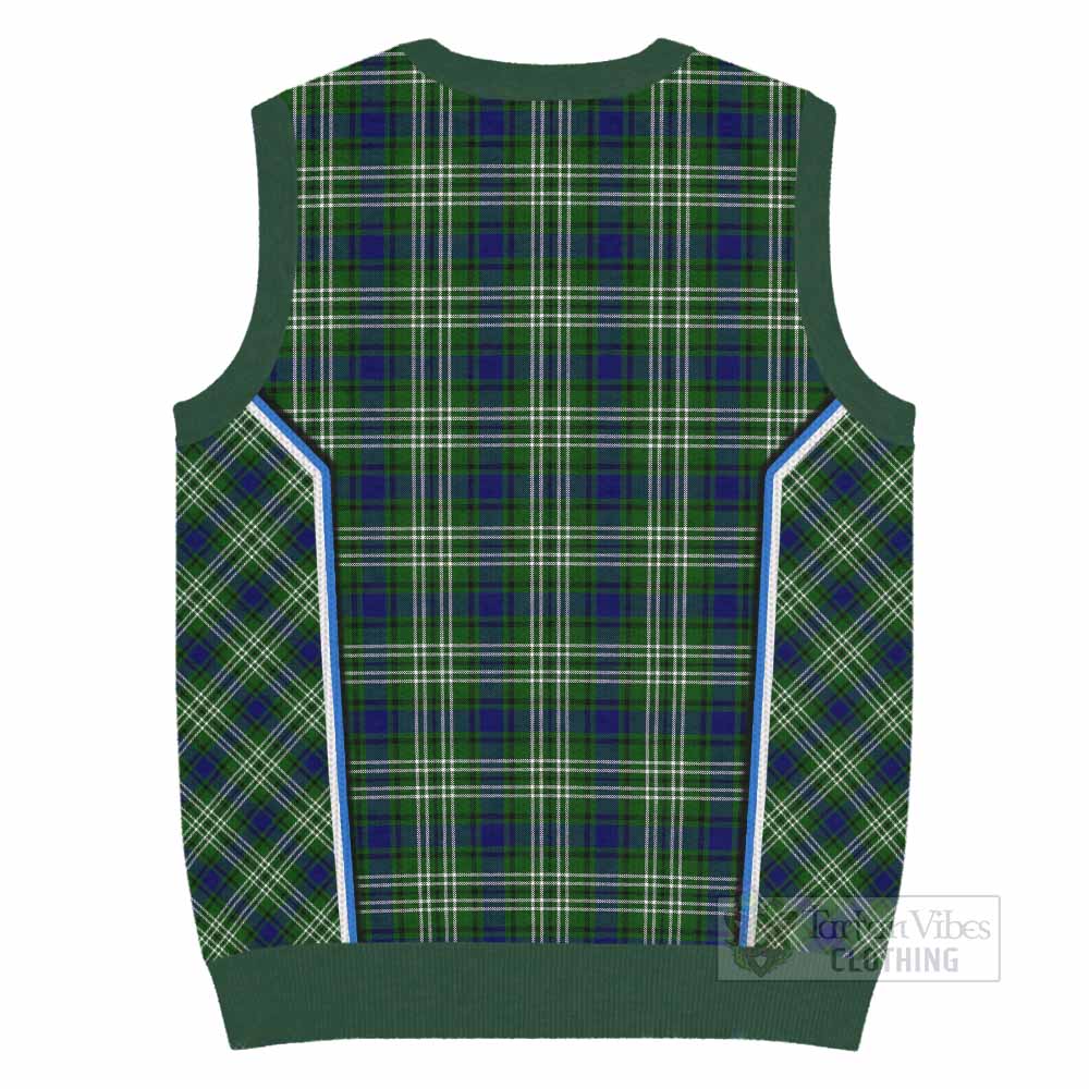 Learmonth Tartan Crest Knitted V-Neck Vest Scotland Coat of Arm Flag Style - Tartan Vibes Clothing